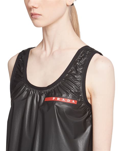 prada top black|prada nylon tank top.